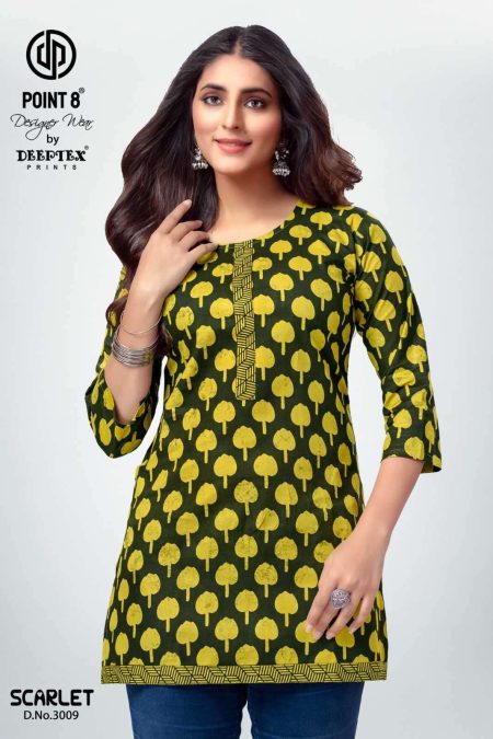 Deeptex Scarlet Cotton Short Tops 3009