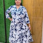 Chic Black & White Cord Set – A-Line Kurta with Matching Printed Palazzo